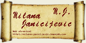 Milana Janičijević vizit kartica